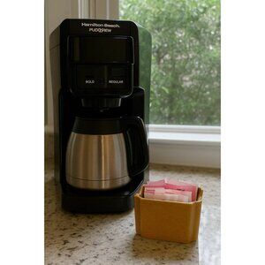 Vintage HALL 716 Glazed Restaurant Ware Sugar Caddy Packet Holder Brown Ceramic